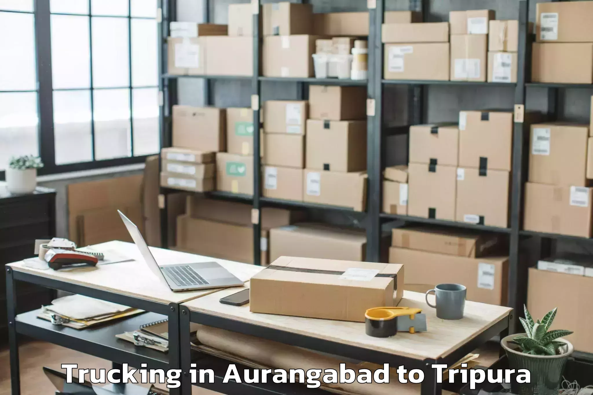 Quality Aurangabad to Santirbazar Trucking